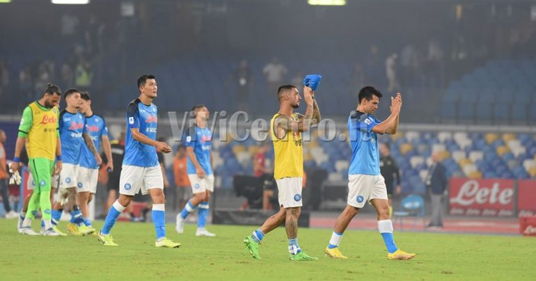 Napoli – Lecce (1-1) Le foto degli azzurri in campo