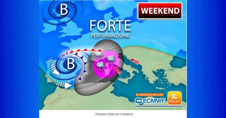 Note Meteo Nazionale del 22 Settembre: Weekend, forte perturbazione verso l’Italia
