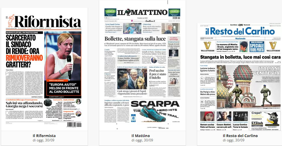 Prime Pagine 30 Settembre 2022 5