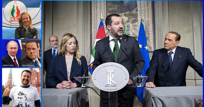 Rieccoli, Meloni, Salvini e Berlusconi