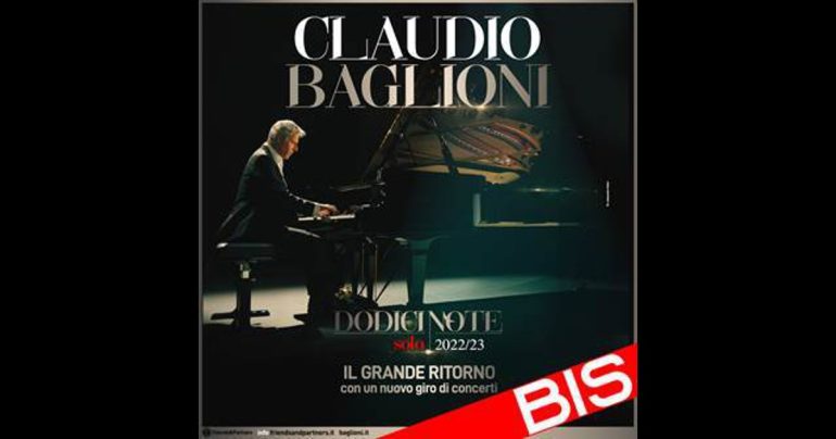 Claudio Baglioni “Bis”, le nuove date e tappe in Sicilia