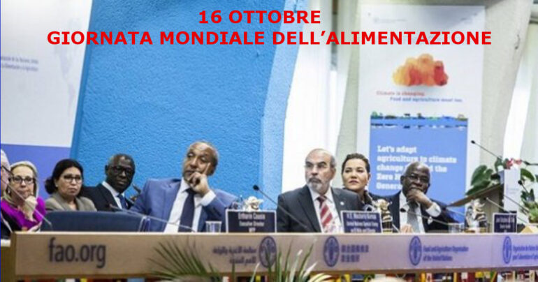 GIORNATA MONDIALE DELL’ALIMENTAZIONE, 16 OTTOBRE