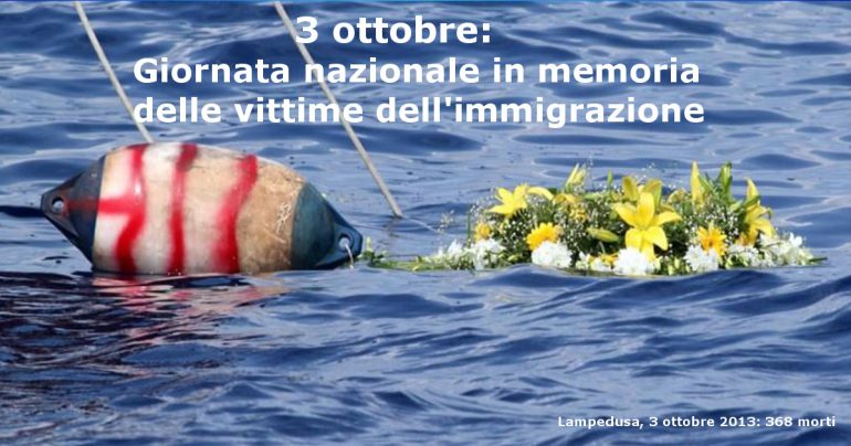 Giornata della Memoria e dell’Accoglienza: 3 Ottobre