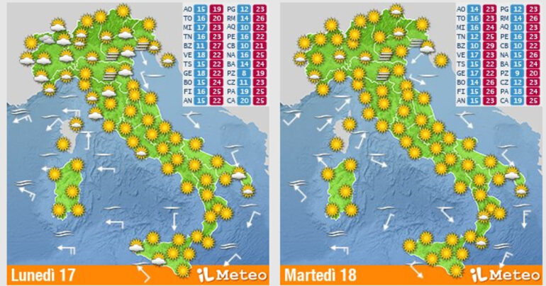 Meteo Nazionale 17-18 Ottobre: Ottobrata Bis, Sole e Caldo con picchi anche di 35°C!