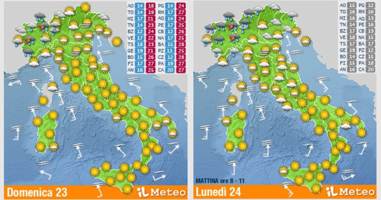 Meteo Nazionale 23-24 Ottobre: Arriva l’eccezionale 3ª ottobrata