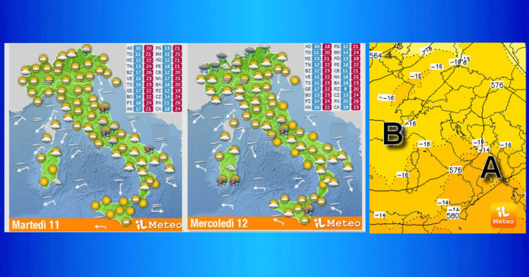 Note MeteoNazionale 11-12 Ottobre 2022: vortice mediterraneo vicino all’Italia