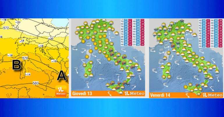 Note MeteoNazionale 12-14Ottobre 2022: pressione ancora debole sull’Italia