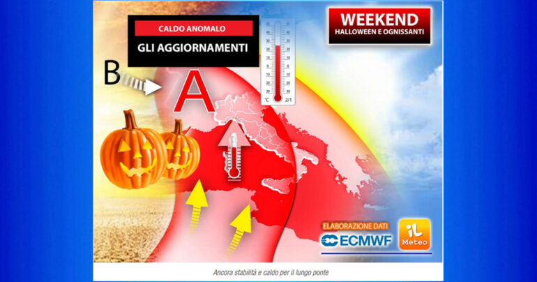 Note Meteo Nazionale 30Ottobre 2022: anticiclone di Halloween sempre più forte