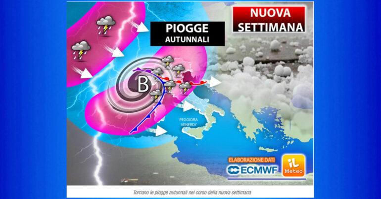 Note Meteo Nazionale 31Ottobre 2022: Ciclone in arrivo; piogge autunnali