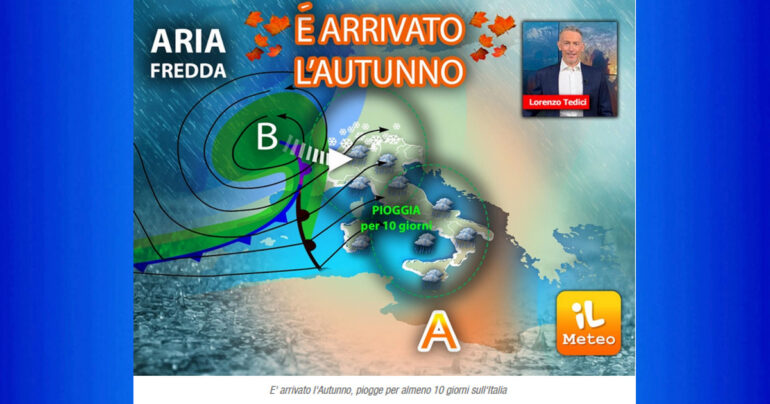 Meteo Nazionale 15-17 Novembre2022: Nei prossimi giorni sarà vero autunno