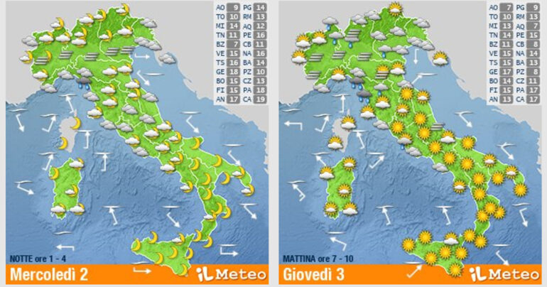 Meteo Nazionale 2-3 Novembre2022: Arriva un CICLONE carico di MALTEMPO!