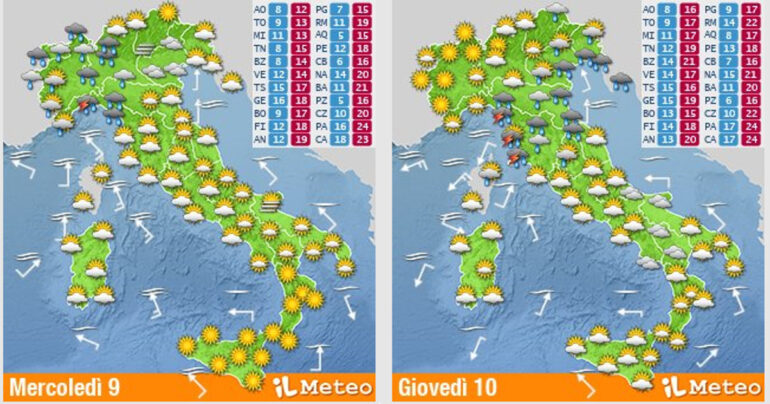 Meteo Nazionale 9-10 Novembre2022: Novembrata storica su gran parte d’Italia