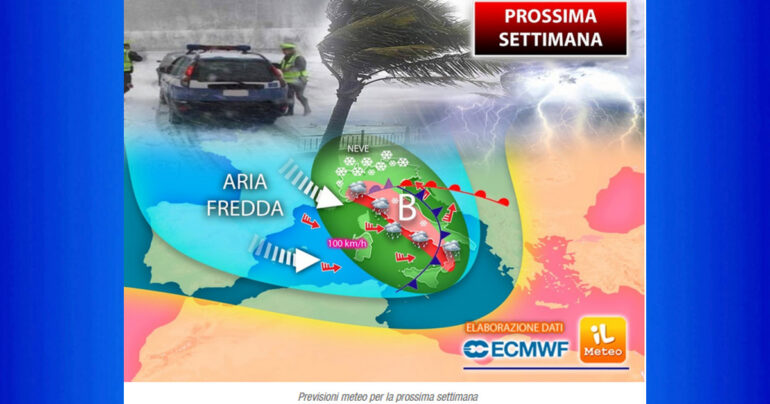 Note Meteo Nazionale 19Novembre2022: arriva un Ciclone. Temporali, Vento, Neve