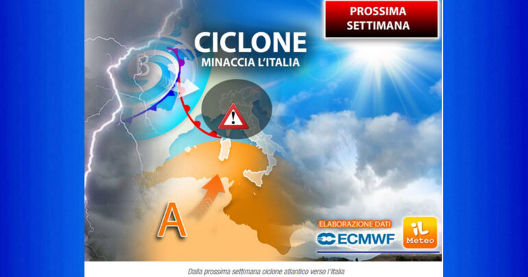 Note Meteo Nazionale 11Novembre2022: Prossima Settimana, Ciclone Atlantico verso l’Italia