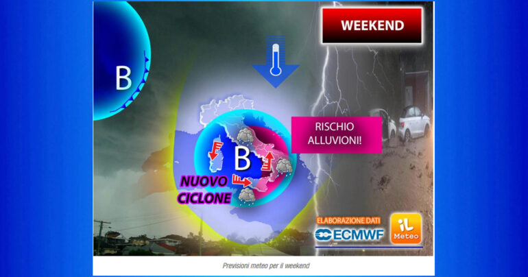 Note Meteo Nazionale 24-26Novembre2022: Weekend a rischio Alluvioni