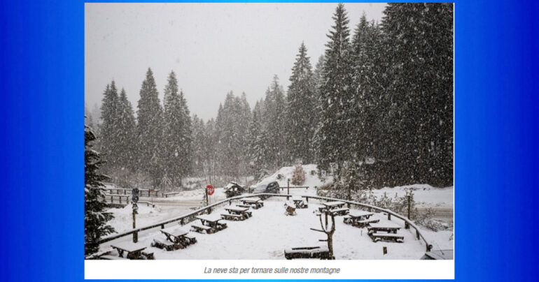 Note Meteo Nazionale 3Novembre2022: Neve in arrivo, aggiornamenti e zone coinvolte