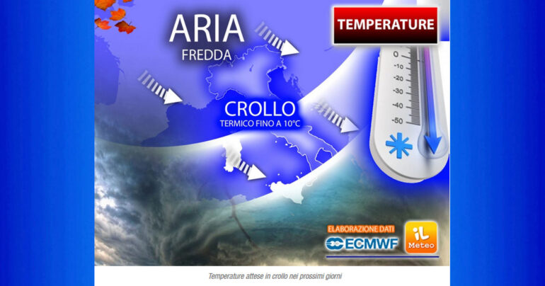 Note Meteo Nazionale 5Novembre2022:  vortice sull’Italia con nubifragi, temporali e neve