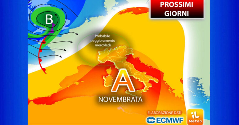 Note Meteo Nazionale 8Novembre2022: Novembrata, torna il caldo anomalo