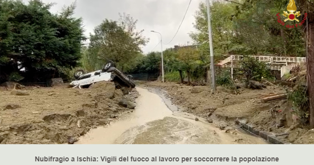 Nubifragio fanghi di Ischia, aggiornamento