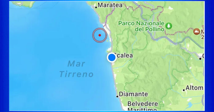 Terremoto M 2.6 in Riviera dei Cedri