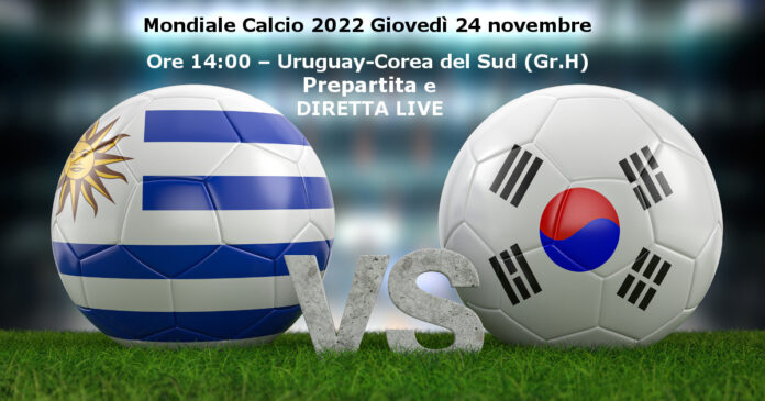 Uruguay-Corea del Sud Mondiale Calcio 2022 Prepartita e Diretta LIVE Depositphotos_610026740_L