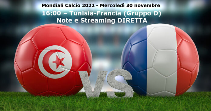 mondiale calcio 2022- tunisia vs francia