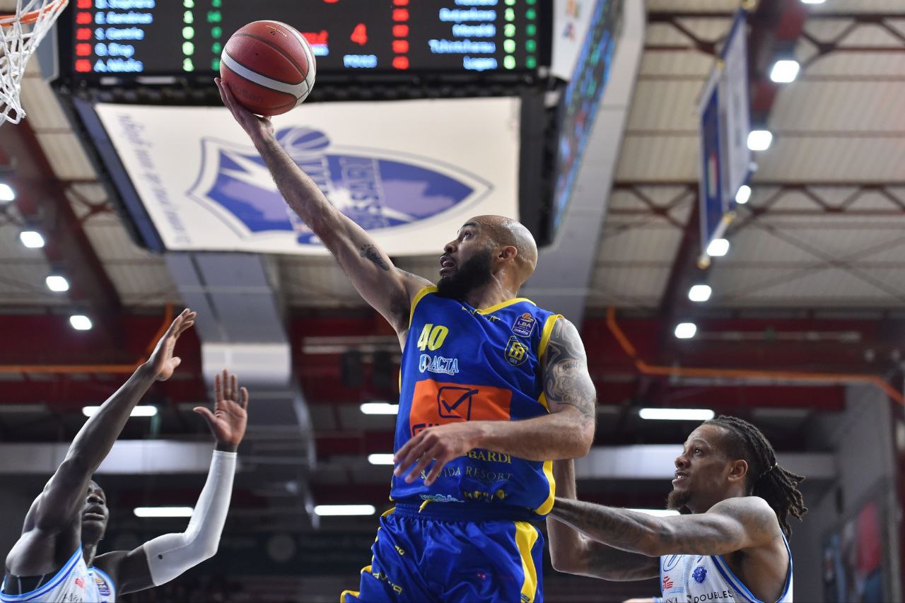 David Logan, best scorer della Givova Scafati nel match della settima giornata di Serie A giocata a Sassari