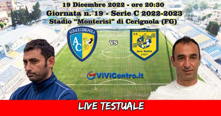 Audace Cerignola-Juve Stabia, Rileggi LIVE 4-2