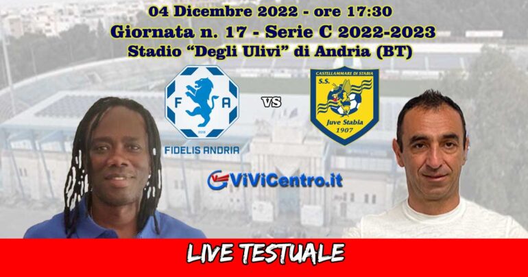 Fidelis Andria-Juve Stabia, Rileggi LIVE 0-1 (37° s.t. Pandolfi)