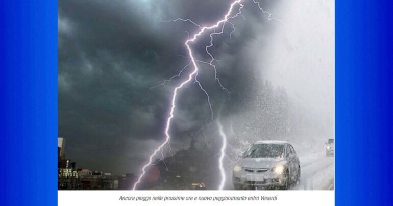 Meteo Nazionale 1-3 Dicembre 2022: pioggia e neve sui 1000 m