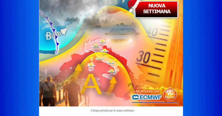 Note Meteo Nazionale 25-27 Dicembre: l’anticiclone africano più forte