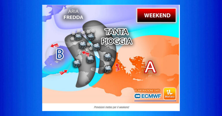 Note MeteoNazionale 1-3 Dicembre: Weekend sotto la pioggia e con tanta neve!