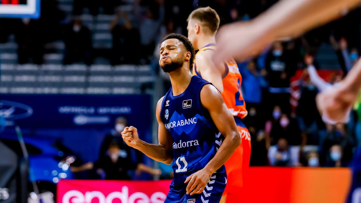 Clevin Hannah con la canotta del Bàsquet Club Andorra