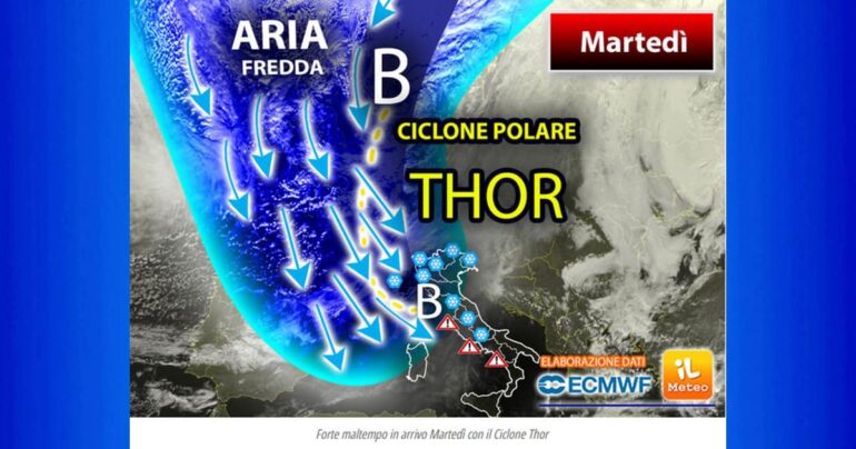 Meteo Nazionale 16-18 Gennaio 2023: Arriva il ciclone THOR, arriva l’Inverno