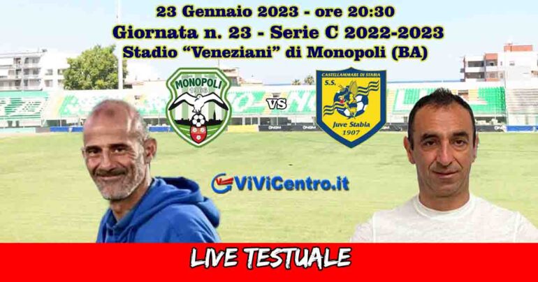 Monopoli-Juve Stabia, Rileggi LIVE 1-0 (60° Mulè)