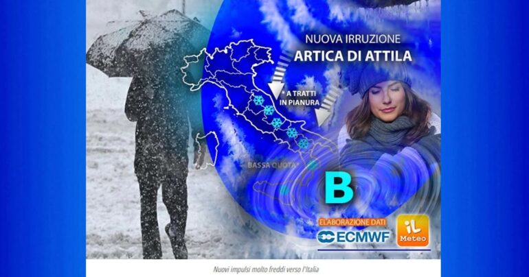 Note Meteo Nazionale 25-27 Gennaio 2023: da Giovedì nuovo impulso gelido