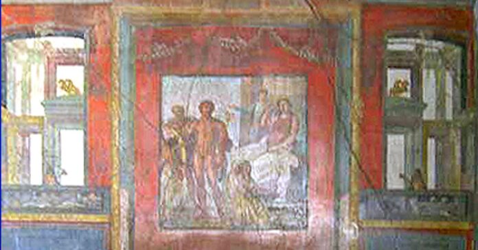 Pompei Eros e Mito, Casa dei vettii (pannel fresco da wikipedia)