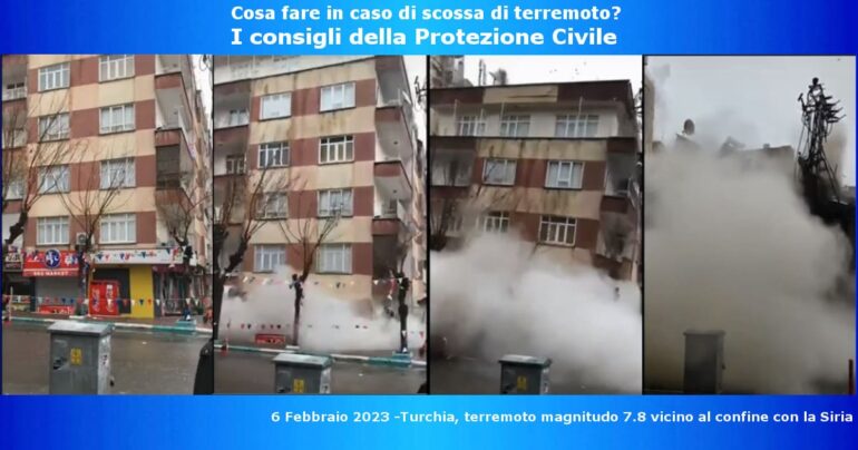 Cosa fare in caso di scossa di terremoto