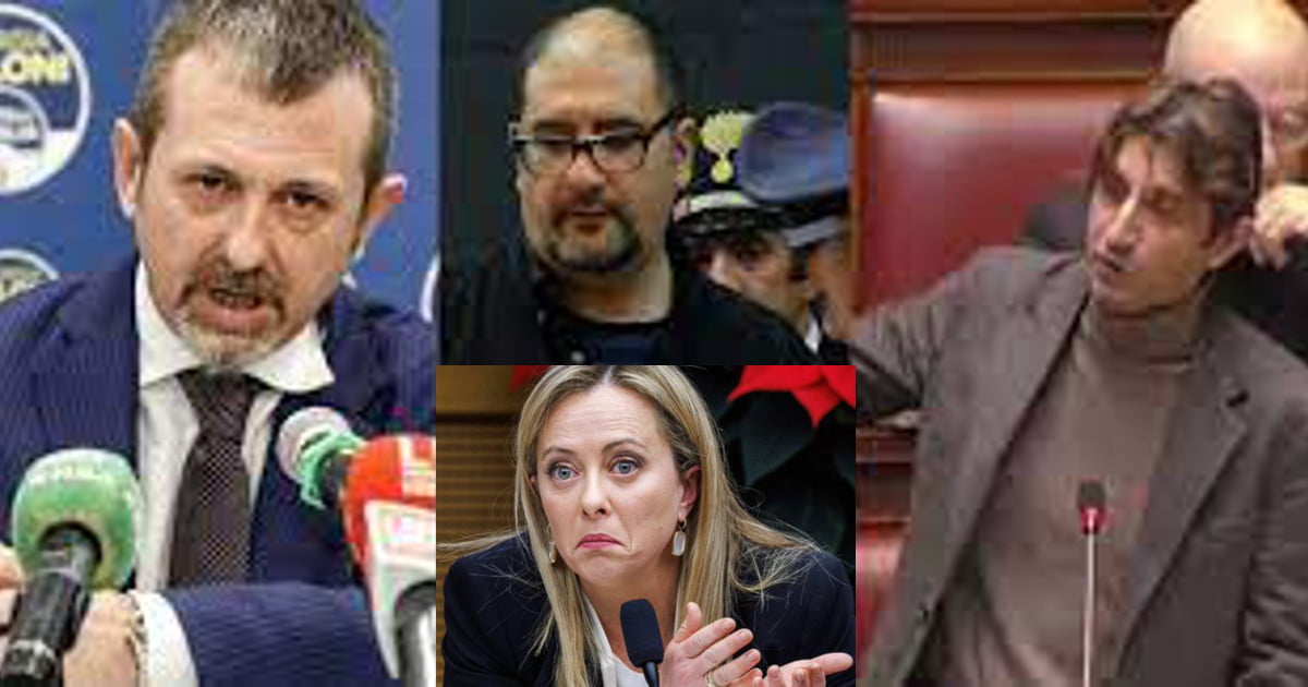 Il caso Cospito, Donzelli, Delmastro, Meloni-min