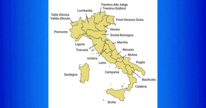 Le regioni Italiane (da wikipedia)-min, richiesta di Autonomia Regionale