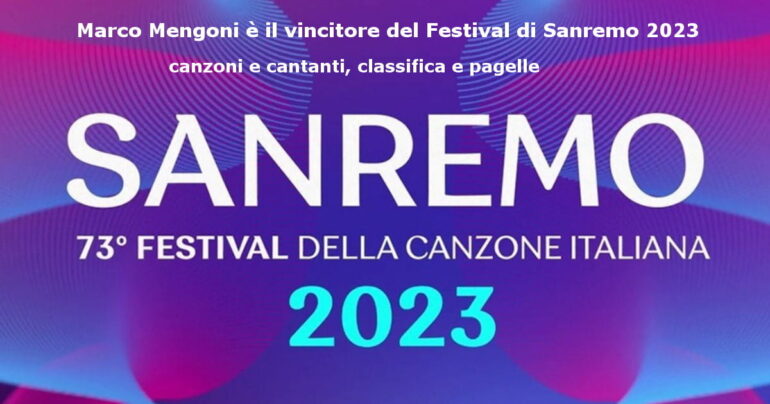 Marco Mengoni è il vincitore del Festival di Sanremo 2023
