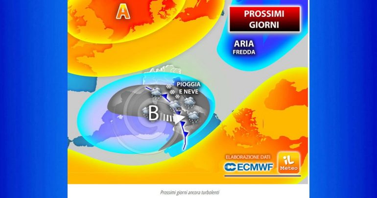 Meteo Nazionale 1-3  Marzo 2023: Pioggia e Neve fino a Sabato, poi cambia tutto