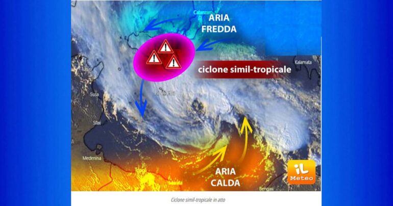 Meteo Nazionale 10-12 Febbraio 2023: Ciclone simil-tropicale in atto!
