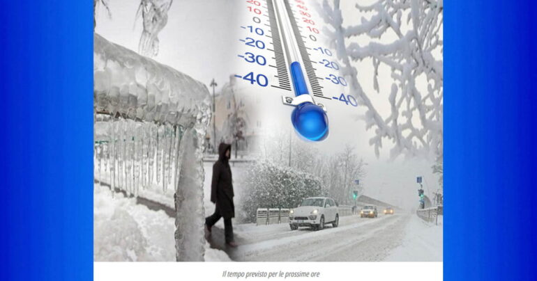 Meteo Nazionale 7-9 Febbraio 2023: Aria gelida investe l’Italia.