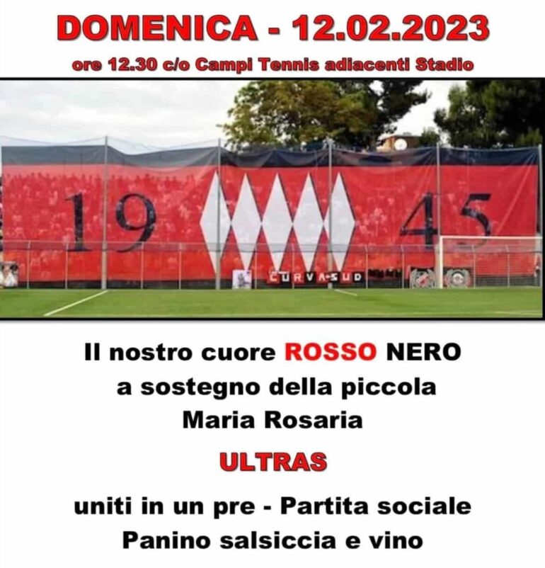 Mariarosaria Graziuso, a Sorrento un pre-partita sociale per aiutarla