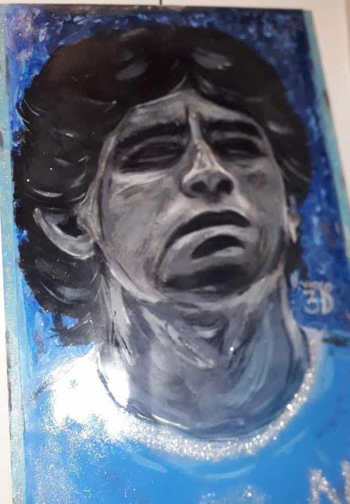Maradona, presentata l’opera “La mano 3Dios” di Tullio Cotticelli