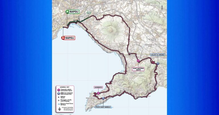 Il Giro d’Italia 2023 fa tappa a Castellammare di Stabia: il percorso ed il rifacimento