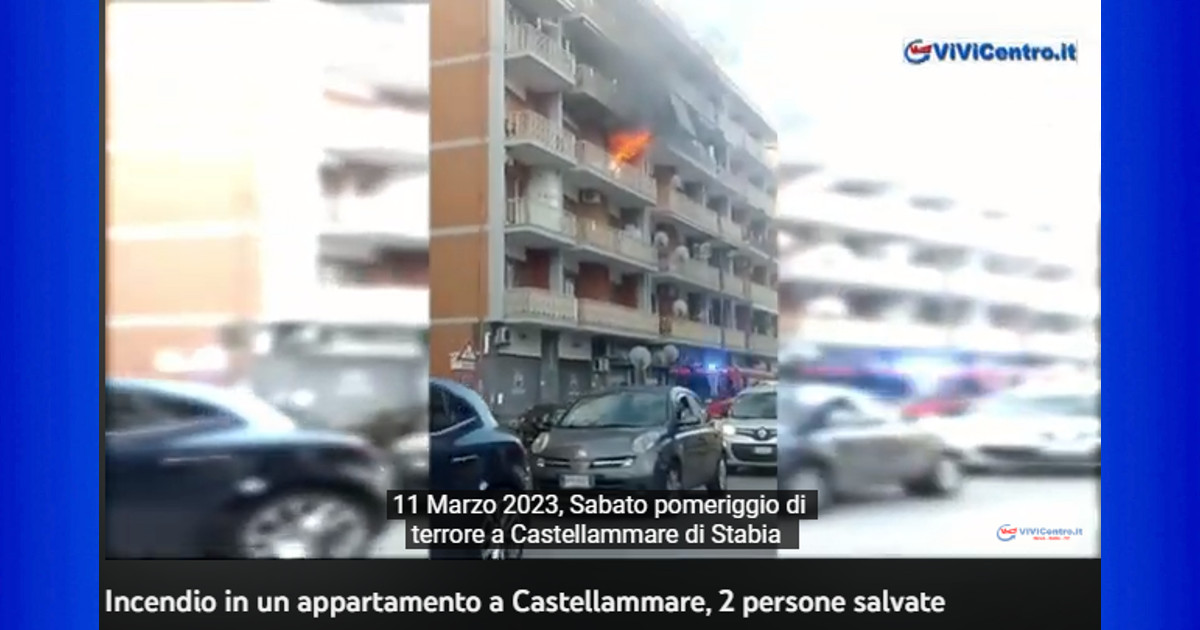 Incendio in un appartamento a Castellammare, 2 persone salvate dai pompieri