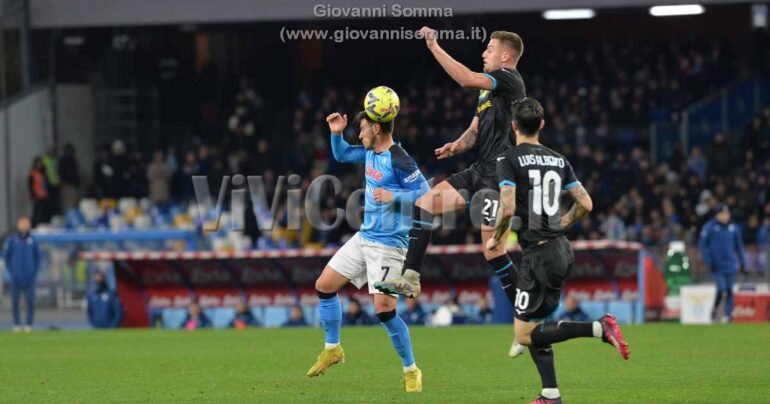 Napoli – Lazio (0-1). Le foto dei calciatori in campo
