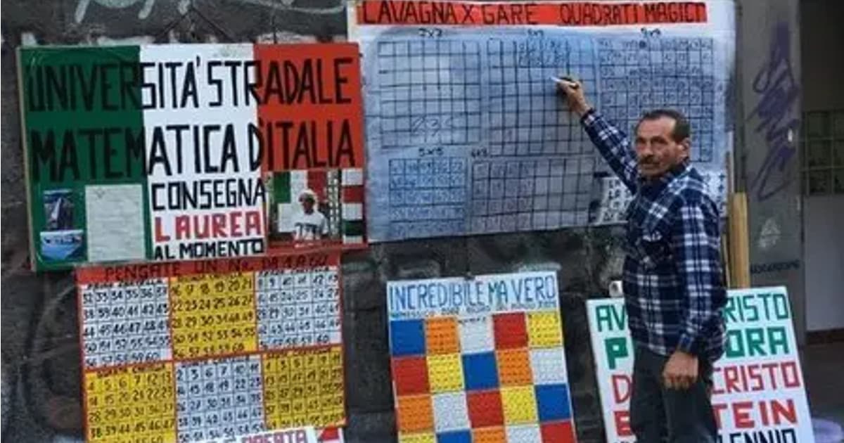 Università Stradale di Matematica creata da Giuseppe Polone, ex scugnizzo napoletano-min